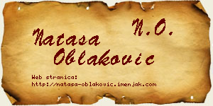 Nataša Oblaković vizit kartica